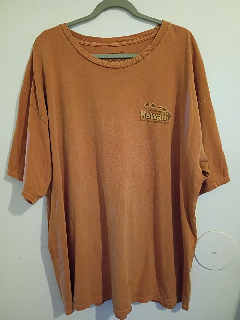 Hawaii Graphic Short Sleeve T-Shirt - Brown Sz XXXL